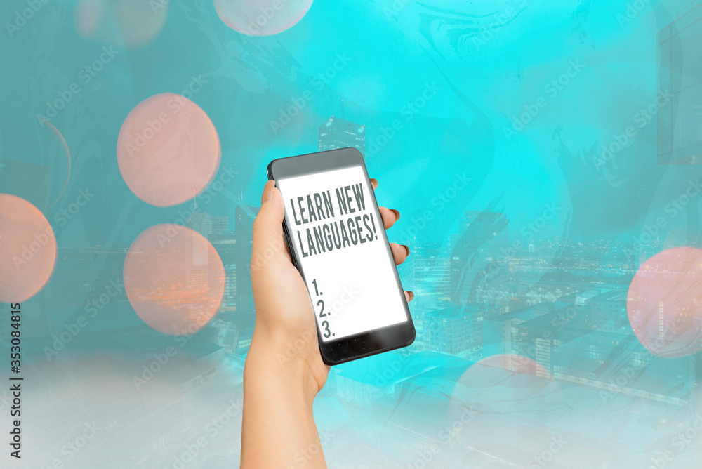 Poster conceptual hand writing showing learn new languages. concept meaning developing ability to communica
