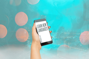 Conceptual hand writing showing Learn New Languages. Concept meaning developing ability to communicate in foreign lang