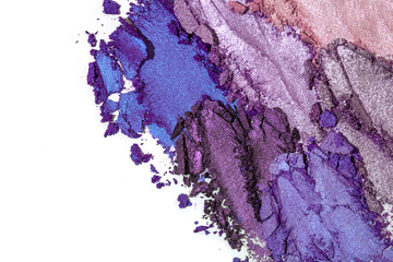 Violet Eye shadow stroke isolated on white background