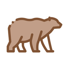 malaysian bear icon vector. malaysian bear sign. color symbol illustration