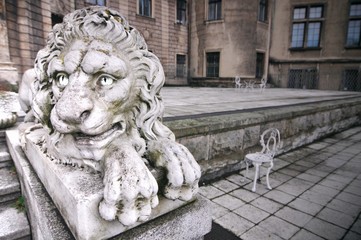 Moszna / Poland - 2020 Moszna Castle located in Opolskie Voivodeship, Poland