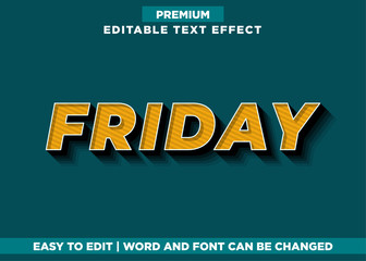 Obraz premium Friday Bold Text Effect Style