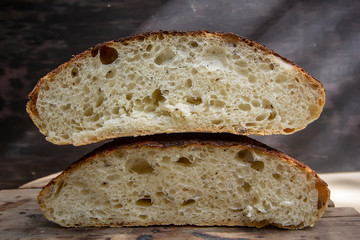 delicious fresh homemade sourdough bread.