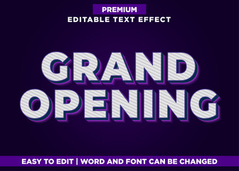 Grand Opening text effect. editable font style