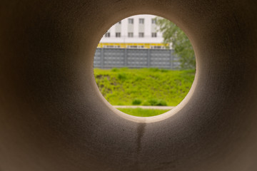 concrete pipes stacked