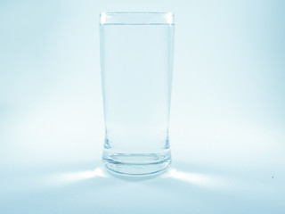 Pure water in glass.