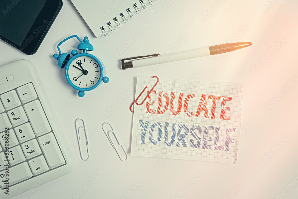 Poster conceptual hand writing showing prepare oneself or someone in a particular area or subject. concept 