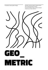 Postmodern Vector Poster Mockup With Liquid Ornament