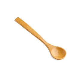 wooden spoon isolated on white background
