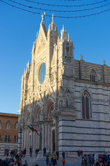 View of the Duomo of Siena , Tuscany, Italy