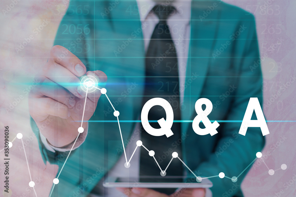 Aufkleber conceptual hand writing showing q and a. concept meaning a period of time or an occasion when someon