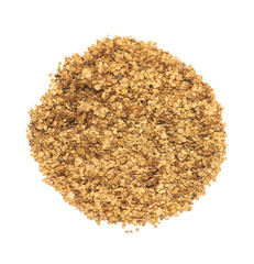 Gold mineral on white background
