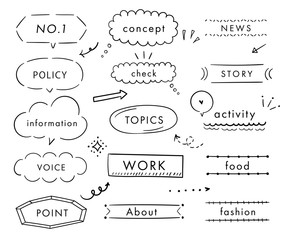 おしゃれな手書きの見出しやタイトルの装飾/素材/吹き出し