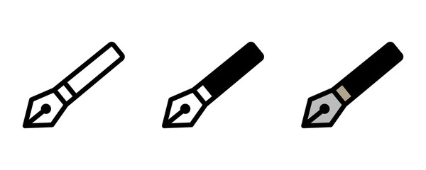 万年筆のアイコンのセット／ビジネス／イラスト