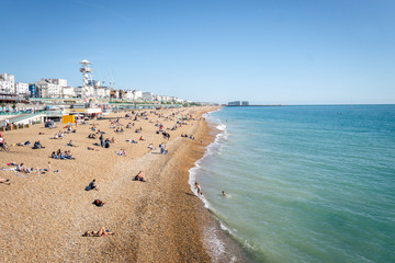 Brighton Beach on the south coast of England