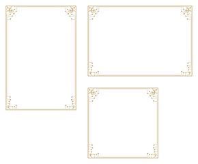 Music-themed decorative frame.Decorative frame.A frame that gave a change in size to the same design.Good frame for a4 size paper.Background for certificate.