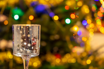 modern christmas decoration with christmas tree