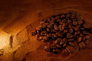 Close up of coffee beans