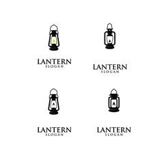 set collection lantern lamp old black logo icon design illustration © Alpha Factory Std
