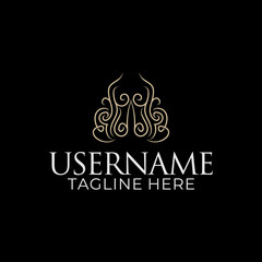 Design a body illustration logo with a decorative style.