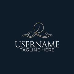 Illustration of logo design letter r capital.