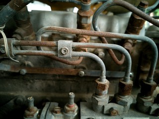 old industrial engine