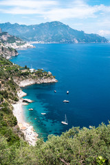 Fototapeta na wymiar suggestive view of the Amalfi coast, Salerno, Campania, Italy
