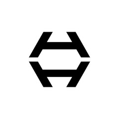 Letter HH Monogram Logo Design Vector