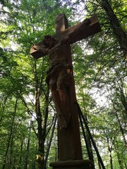 Fototapeta premium Kreuz Altar im Spessart