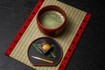 栗ようかん youkan is sweet jelly from japanese beans