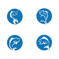 Fish logo template vector icon
