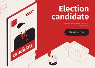 Election Candidate Isometric Banner