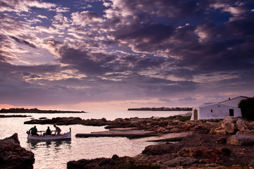 Fishermen coming home