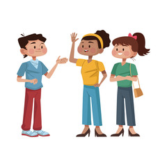 interracial people avatars characters icon