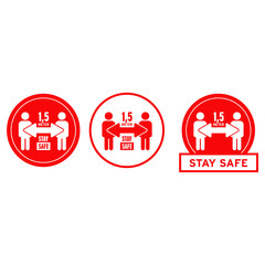 Stay Safe COVId-19 Corona Icon 