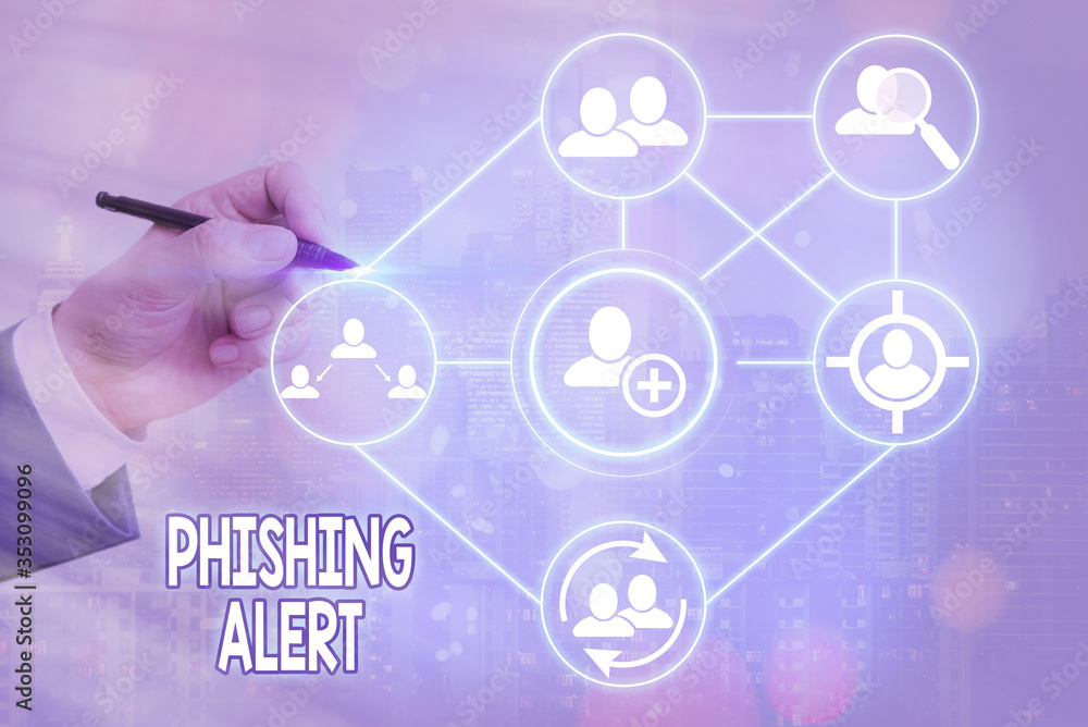 Poster text sign showing phishing alert. business photo text aware to fraudulent attempt to obtain sensitiv