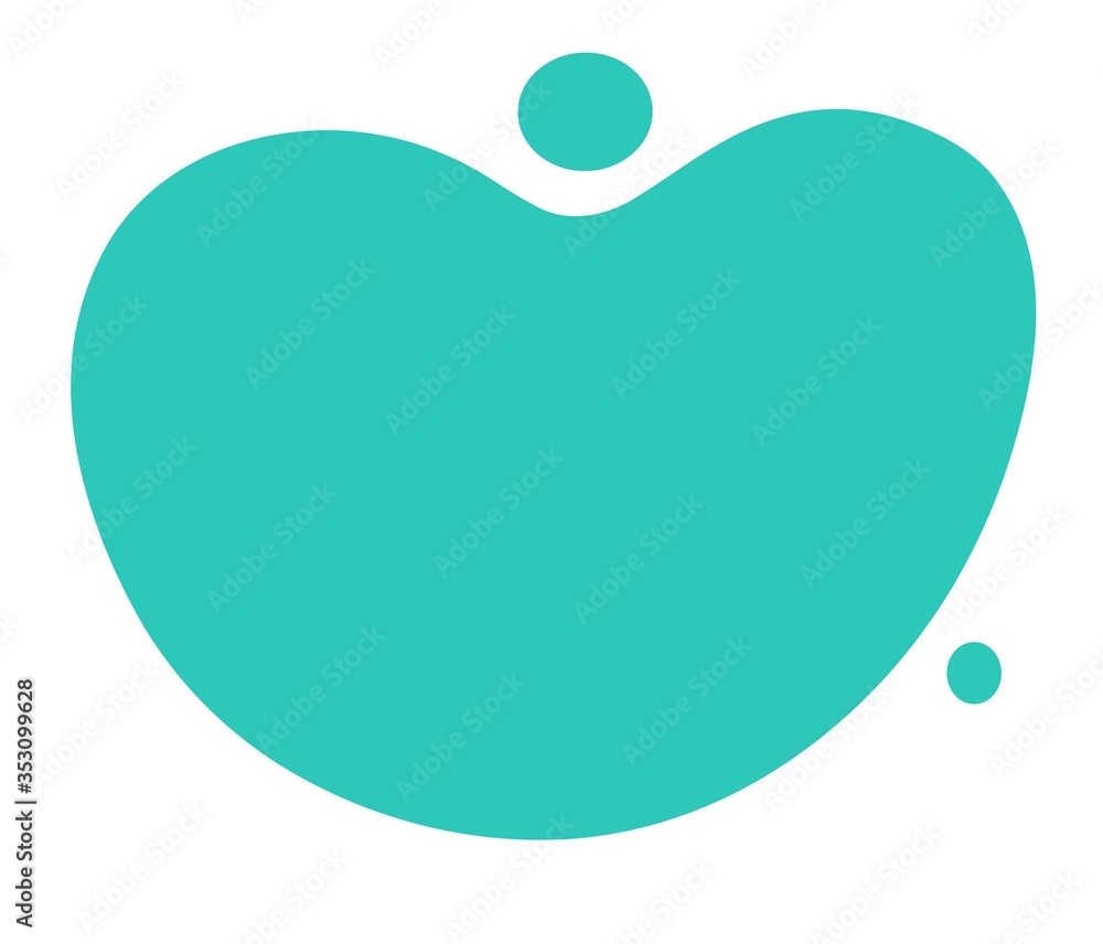 Aufkleber Abstract shapes design fluid background green color element vector or colorful liquid creative geometric splash isolated on white backdrop modern trendy illustration