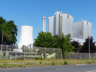 Coal-fired power plant in Hanover, stopped due to covid 19 production. May 2020, Germany
