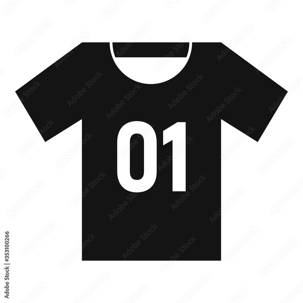 Poster soccer player tshirt icon. simple illustration of soccer player tshirt vector icon for web design is