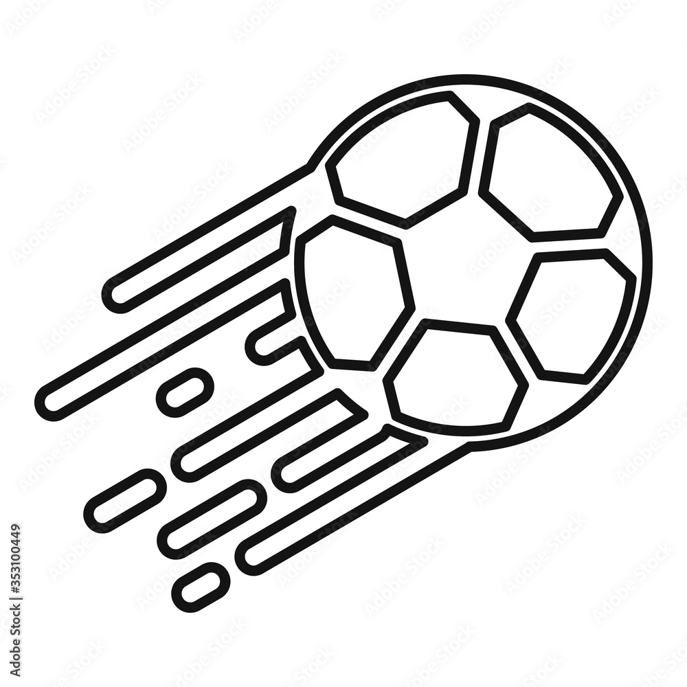 Poster soccer ball icon. outline soccer ball vector icon for web design isolated on white background