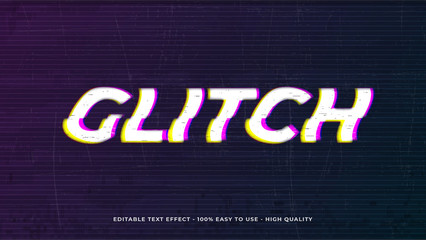 glitch editable text effect