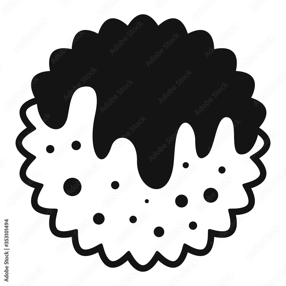 Poster cream cookie icon. simple illustration of cream cookie vector icon for web design isolated on white 