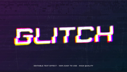 glitch editable text effect