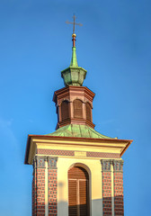 one of the towers in Monastery of Dominican Fathers In old town of Lublin, Poland