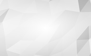 White abstract background. Lowpoly backdrop. Crumpled paper. 3D illustration