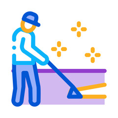 carpet cleaner worker icon vector. carpet cleaner worker sign. color symbol illustration
