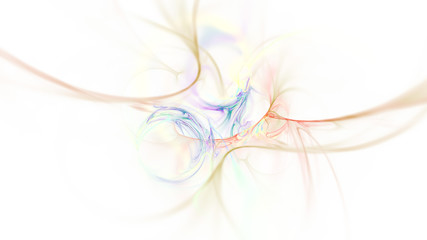 Abstract colorful orange and violet glowing shapes. Fantasy light background. Digital fractal art. 3d rendering.