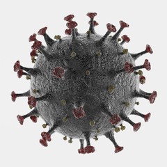 Realistic 3D render of Coronavirus Model