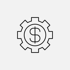 Optimization line icon. Strategy and sales, management symbol. logo. Outline design editable stroke. For yuor design. Stock - Vector illustration.