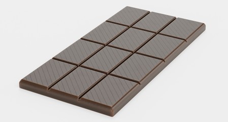 Realistic 3D Render of Chocolate Bar